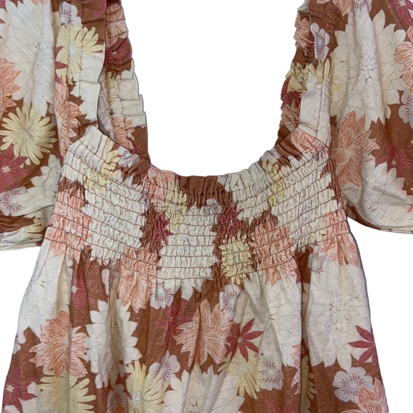 Faherty Women's Floral Mini Dress - Cream and Pink - Picture 6 of 11